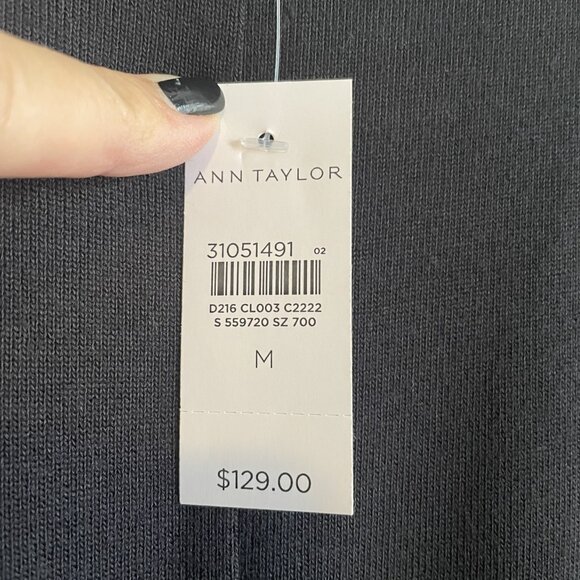 Ann Taylor Classic Black Knit Maxi Dress - Size Medium - New w/tags Retail $129 - Picture 4 of 4